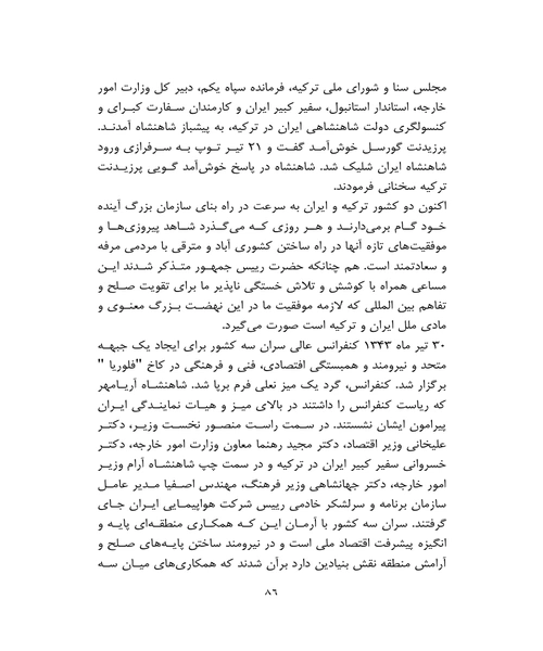 محمدرضا شاه پهلوی در ترکیه - نمونه سوم - جزیره کتاب های الکترونیکی